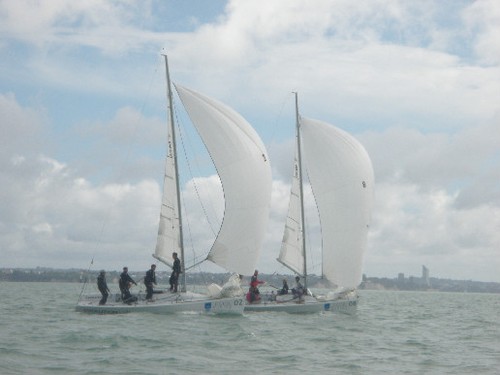 Close racing for 2nd and 3rd - NZ National Keelboat Championships  © Mark Overington